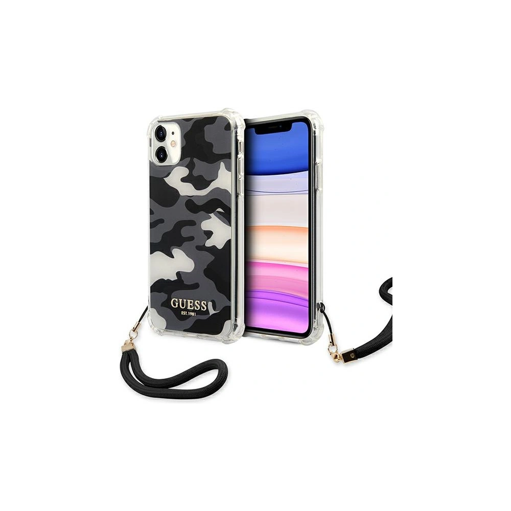 Hurtownia GSM - Etui Guess GUHCN61KSARBK Apple iPhone 11 czarny/black hardcase Camo Collection - GUE1129BLK - {ean13} - Hurt