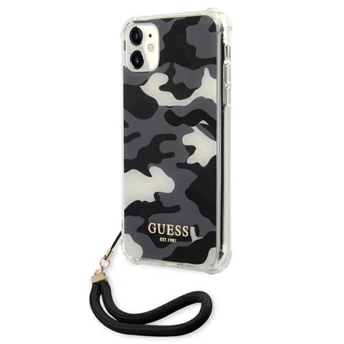 Etui Guess GUHCN61KSARBK Apple iPhone 11 czarny/black hardcase Camo Collection