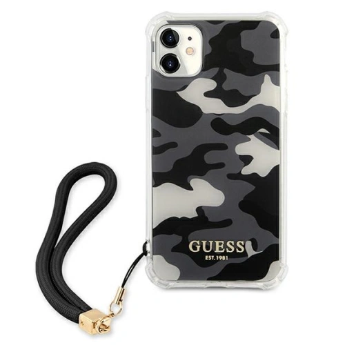 Etui Guess GUHCN61KSARBK Apple iPhone 11 czarny/black hardcase Camo Collection