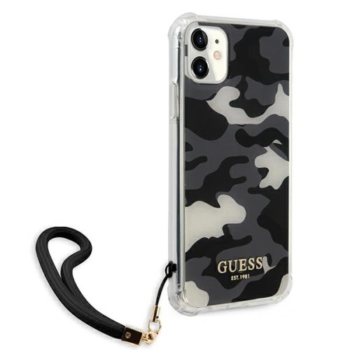Etui Guess GUHCN61KSARBK Apple iPhone 11 czarny/black hardcase Camo Collection