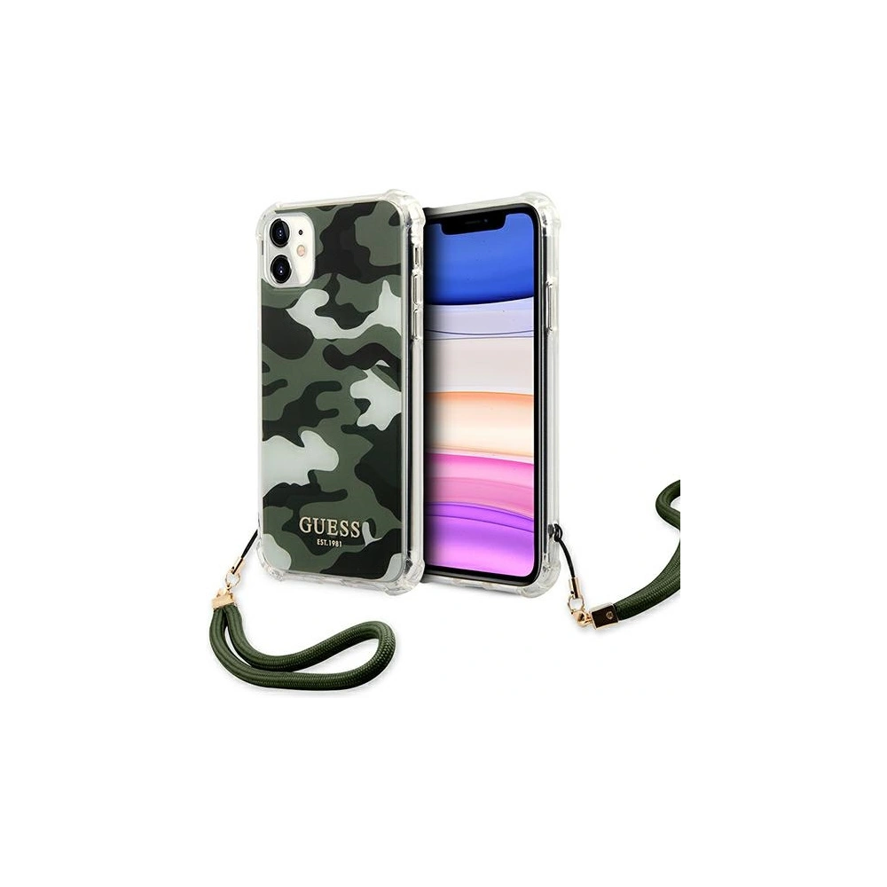 Hurtownia GSM - Etui Guess GUHCN61KSARKA Apple iPhone 11 zielony/khaki hardcase Camo Collection - GUE1130GRN - {ean13} - Hurt
