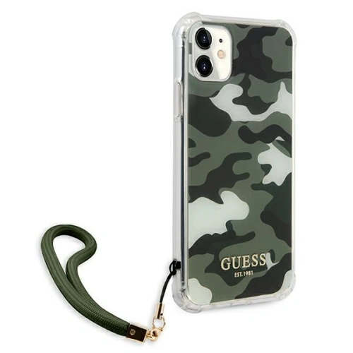 Etui Guess GUHCN61KSARKA Apple iPhone 11 zielony/khaki hardcase Camo Collection