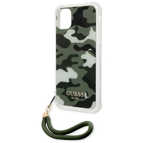 Etui Guess GUHCN61KSARKA Apple iPhone 11 zielony/khaki hardcase Camo Collection