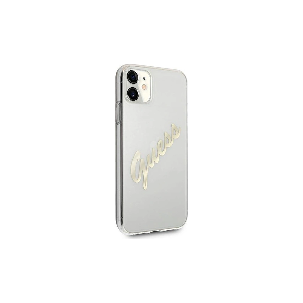 Hurtownia GSM - Etui Guess GUHCN61KTRSVGO Apple iPhone 11 Transparent hardcase Vintage Script Gold - GUE1132CL - {ean13} - Hurt