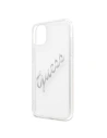 Hurtownia GSM - Etui Guess GUHCN61KTRSVSI Apple iPhone 11 Transparent hardcase Vintage Script Silver - GUE1133CL - {ean13} - Hurt