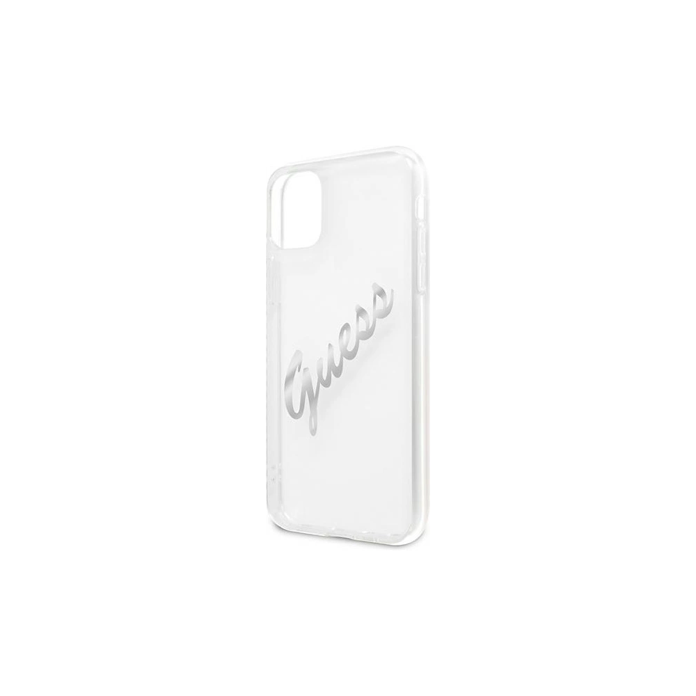 Hurtownia GSM - Etui Guess GUHCN61KTRSVSI Apple iPhone 11 Transparentní tvrdý kryt Vintage Script Silver - GUE1133CL - {ean13} - Hurt