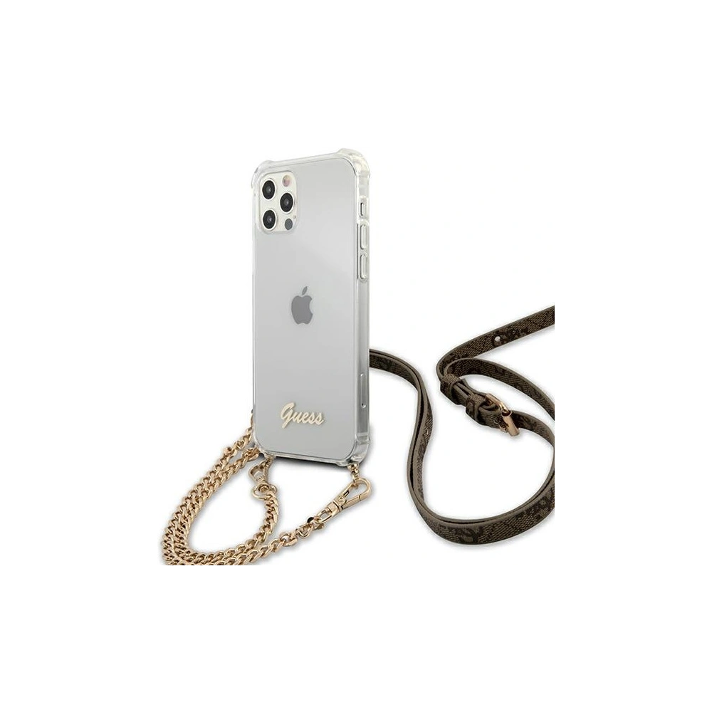 Hurtownia GSM - Etui Guess GUHCP12LKC4GSGO Apple iPhone 12 Pro Max Transparent hardcase 4G Gold Chain - GUE1134CL - {ean13} - Hurt