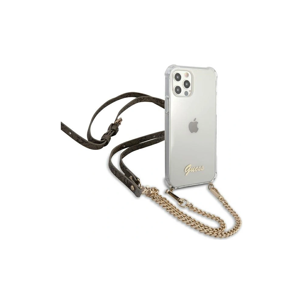 Hurtownia GSM - Etui Guess GUHCP12LKC4GSGO Apple iPhone 12 Pro Max Transparent hardcase 4G Gold Chain - GUE1134CL - {ean13} - Hurt