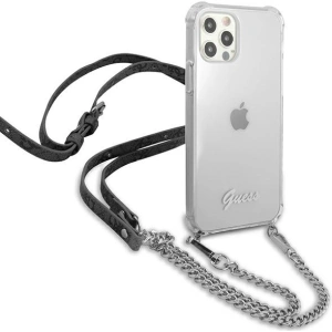Hurtownia GSM - Etui Guess GUHCP12LKC4GSSI Apple iPhone 12 Pro Max Transparentní tvrdý obal 4G Stříbrný řetěz - GUE1135CL - {ean13} - Hurt
