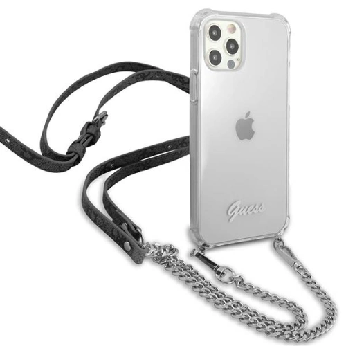 Etui Guess GUHCP12LKC4GSSI Apple iPhone 12 Pro Max Transparent hardcase 4G Silver Chain