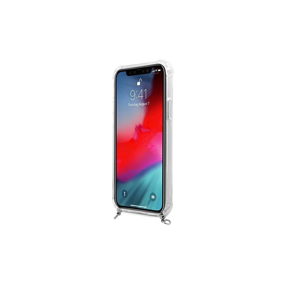 Hurtownia GSM - Etui Guess GUHCP12LKC4GSSI Apple iPhone 12 Pro Max Transparentní tvrdý obal 4G Stříbrný řetěz - GUE1135CL - {ean13} - Hurt