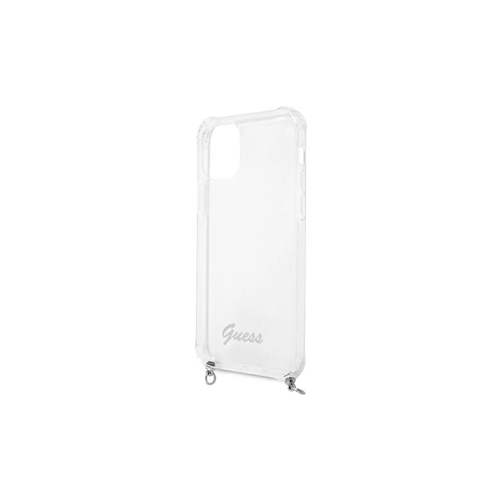 Hurtownia GSM - Etui Guess GUHCP12LKC4GSSI Apple iPhone 12 Pro Max Transparentní tvrdý obal 4G Stříbrný řetěz - GUE1135CL - {ean13} - Hurt