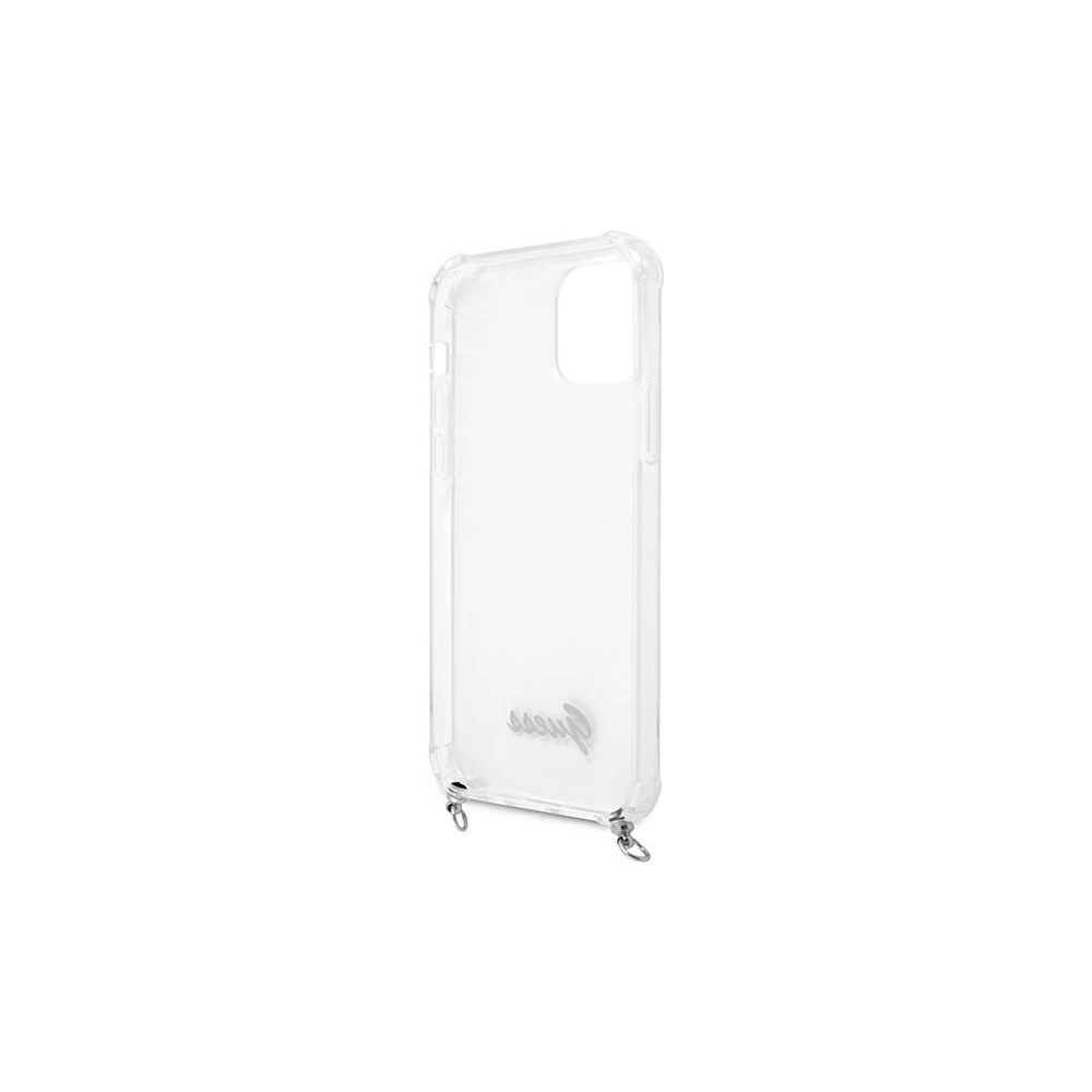 Hurtownia GSM - Etui Guess GUHCP12LKC4GSSI Apple iPhone 12 Pro Max Transparentní tvrdý obal 4G Stříbrný řetěz - GUE1135CL - {ean13} - Hurt