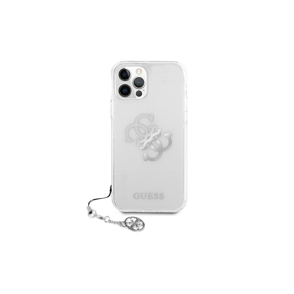 Hurtownia GSM - Etui Guess GUHCP12LKS4GSI Apple iPhone 12 Pro Max Transparentní tvrdý kryt 4G Silver Charms Collection - GUE1138CL - {ean13} - Hurt