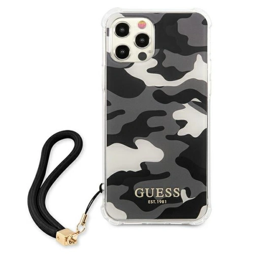 Etui Guess GUHCP12LKSARBK Apple iPhone 12 Pro Max czarny/black hardcase Camo Collection