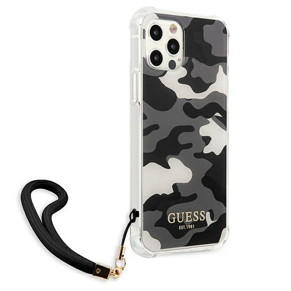 Kryt Guess GUHCP12LKSARBK Apple iPhone 12 Pro Max black hardcase Camo Collection