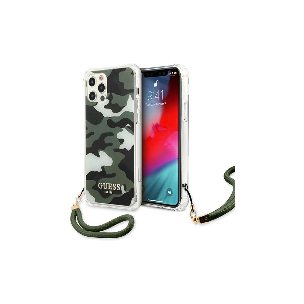 Hurtownia GSM - Etui Guess GUHCP12LKSARKA Apple iPhone 12 Pro Max zelený/khaki hardcase Camo Collection - GUE1140KHA - {ean13} - Hurt