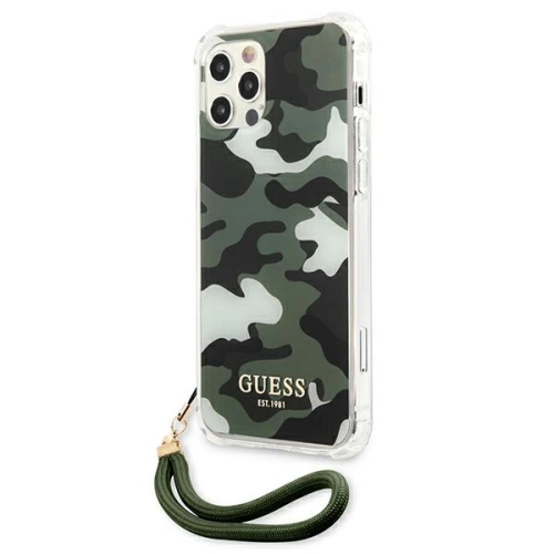 Etui Guess GUHCP12LKSARKA Apple iPhone 12 Pro Max zielony/khaki hardcase Camo Collection