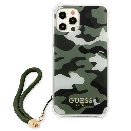 Etui Guess GUHCP12LKSARKA Apple iPhone 12 Pro Max zielony/khaki hardcase Camo Collection