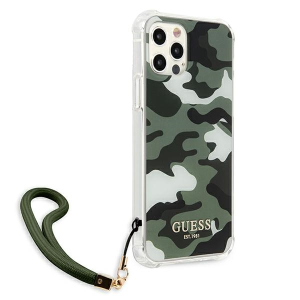 Kryt Guess GUHCP12LKSARKA Apple iPhone 12 Pro Max khaki hardcase Camo Collection