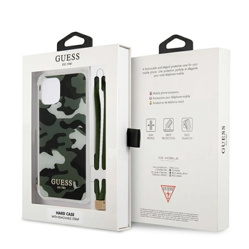Etui Guess GUHCP12LKSARKA Apple iPhone 12 Pro Max zielony/khaki hardcase Camo Collection