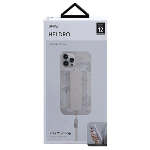 Etui UNIQ Heldro Apple iPhone 12 Pro Max beżowy moro/ivory camo Antimicrobial
