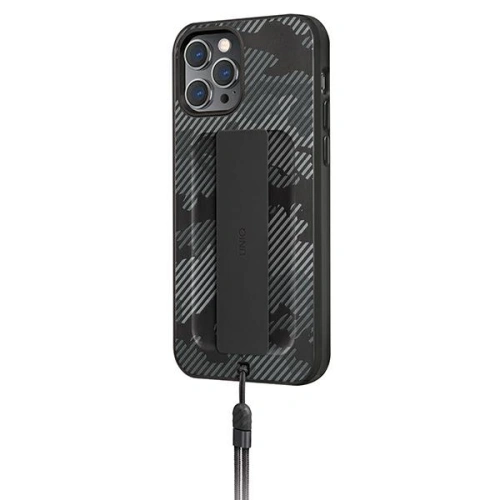 Etui UNIQ Heldro Apple iPhone 12 Pro Max czarny moro/charcoal camo Antimicrobial