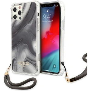 Hurtownia GSM - Etui Guess GUHCP12LKSMAGR Apple iPhone 12 Pro Max šedý/grey hardcase Marble Collection - GUE1141GRY - {ean13} - Hurt