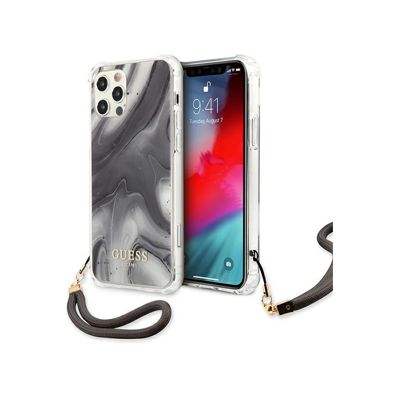 Hurtownia Guess - 3666339004163 - GUE1141GRY - Etui Guess GUHCP12LKSMAGR Apple iPhone 12 Pro Max szary/grey hardcase Marble Collection - B2B homescreen