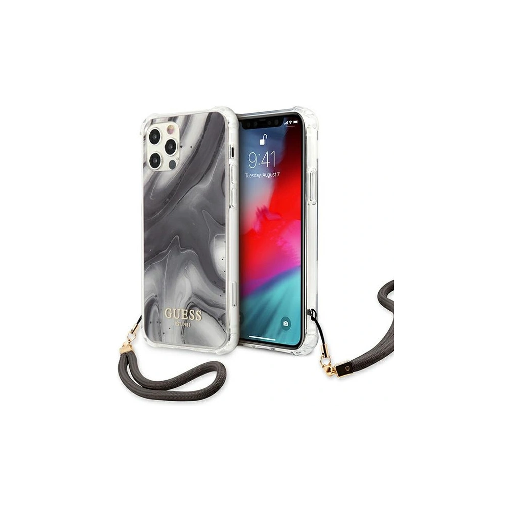 Hurtownia GSM - Etui Guess GUHCP12LKSMAGR Apple iPhone 12 Pro Max šedý/grey hardcase Marble Collection - GUE1141GRY - {ean13} - Hurt