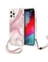 Etui Guess GUHCP12LKSMAPI Apple iPhone 12 Pro Max różowy/pink hardcase Marble Collection