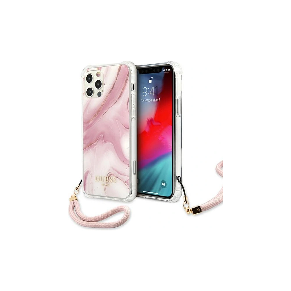 Hurtownia GSM - Etui Guess GUHCP12LKSMAPI Apple iPhone 12 Pro Max růžový/pink hardcase Marble Collection - GUE1142PNK - {ean13} - Hurt