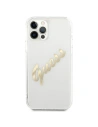 Hurtownia GSM - Etui Guess GUHCP12LKTRSVGO Apple iPhone 12 Pro Max Transparent hardcase Vintage Script Gold - GUE1143CL - {ean13} - Hurt