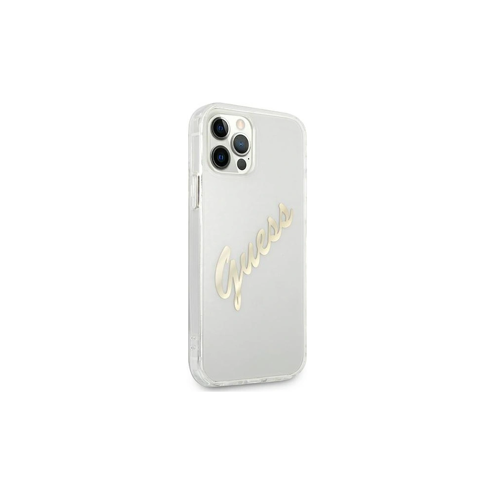 Hurtownia GSM - Etui Guess GUHCP12LKTRSVGO Apple iPhone 12 Pro Max Transparent hardcase Vintage Script Gold - GUE1143CL - {ean13} - Hurt