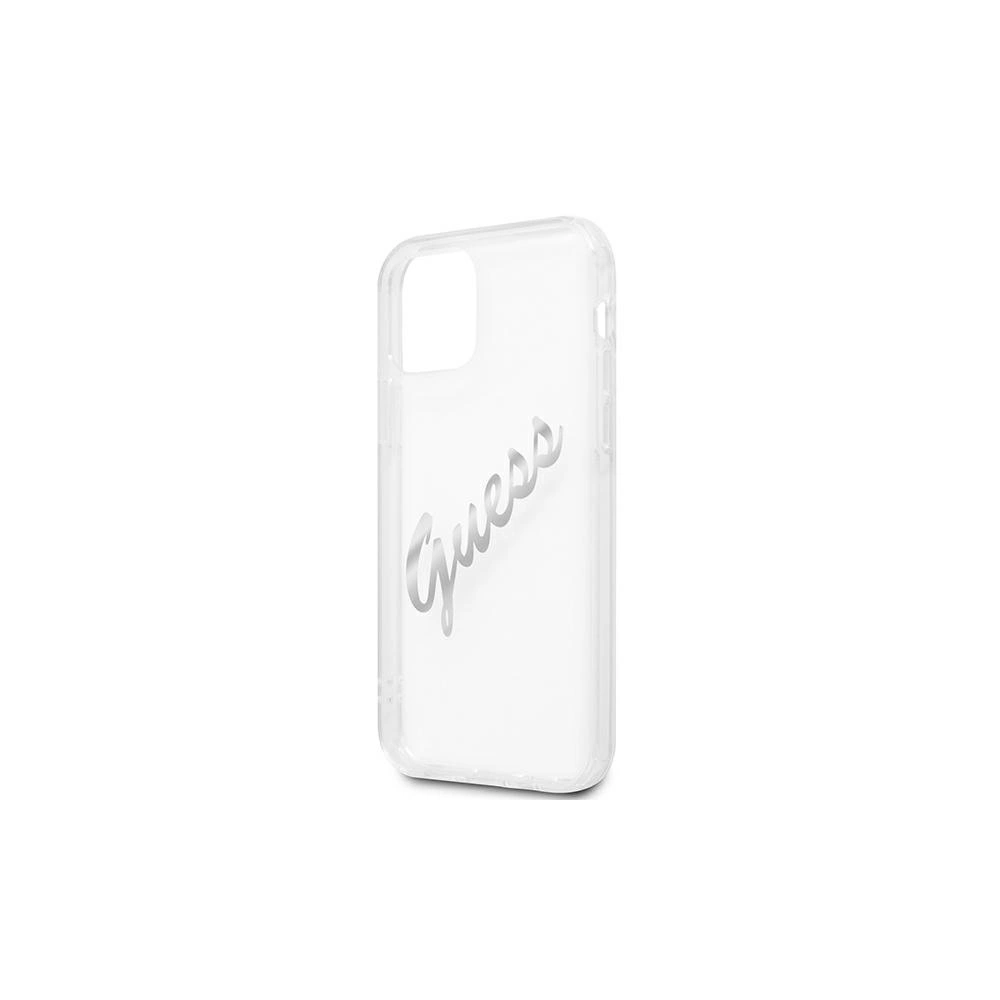Hurtownia GSM - Etui Guess GUHCP12LKTRSVSI Apple iPhone 12 Pro Max Transparentní tvrdý kryt Vintage Script Silver - GUE1144CL - {ean13} - Hurt