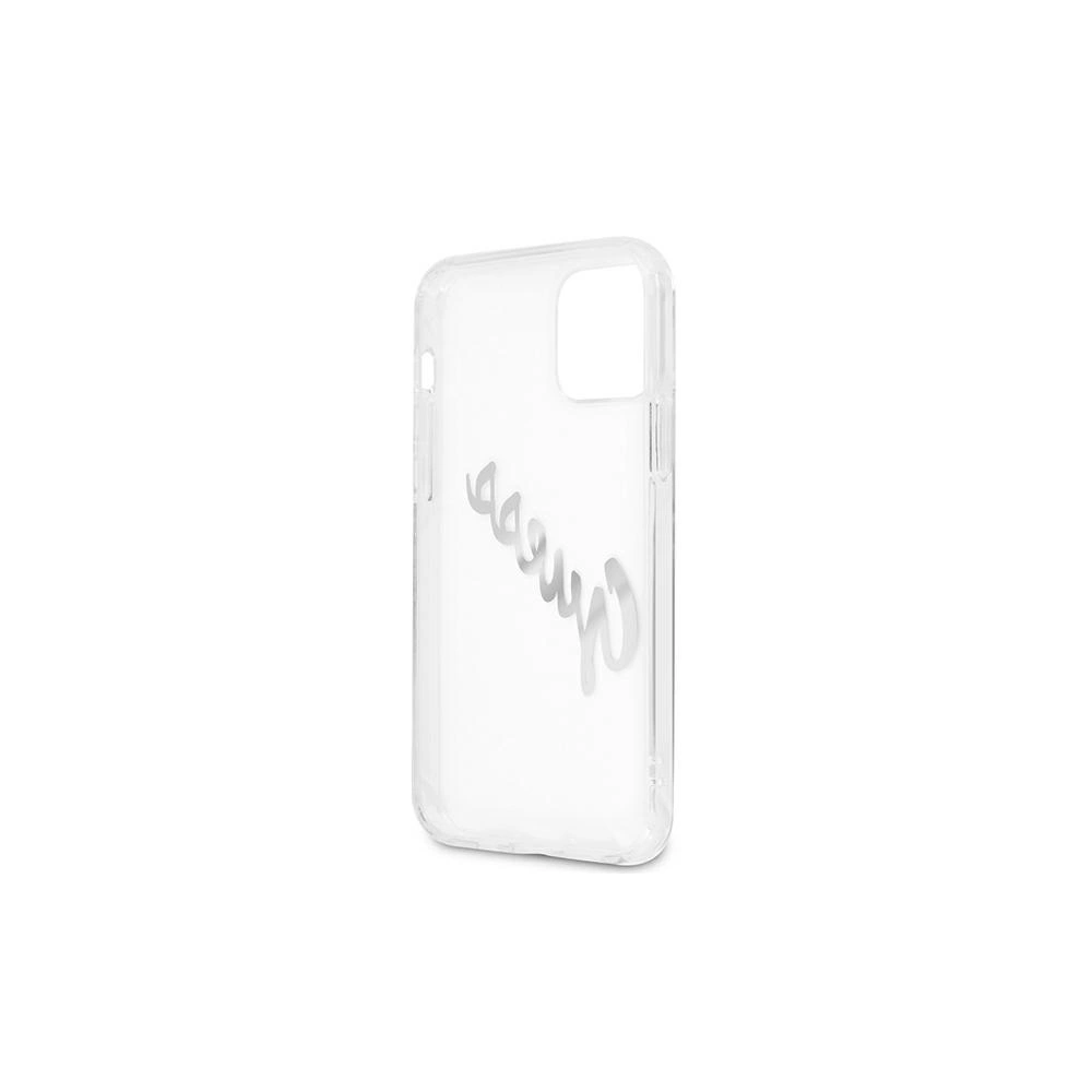 Hurtownia GSM - Etui Guess GUHCP12LKTRSVSI Apple iPhone 12 Pro Max Transparentní tvrdý kryt Vintage Script Silver - GUE1144CL - {ean13} - Hurt