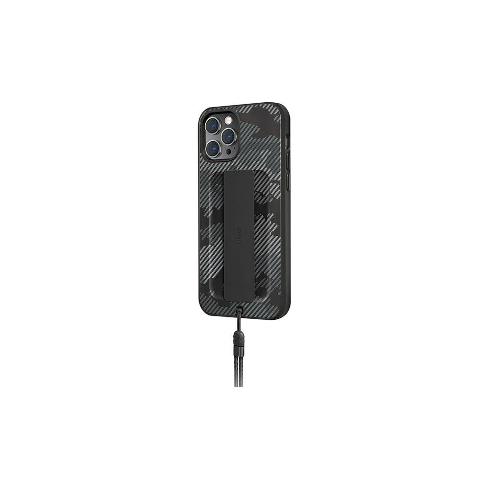 Hurtownia GSM - Etui UNIQ Heldro Apple iPhone 12/12 Pro černý moro/charcoal camo Antimikrobiální - UNIQ392CHACAM - {ean13} - Hurt