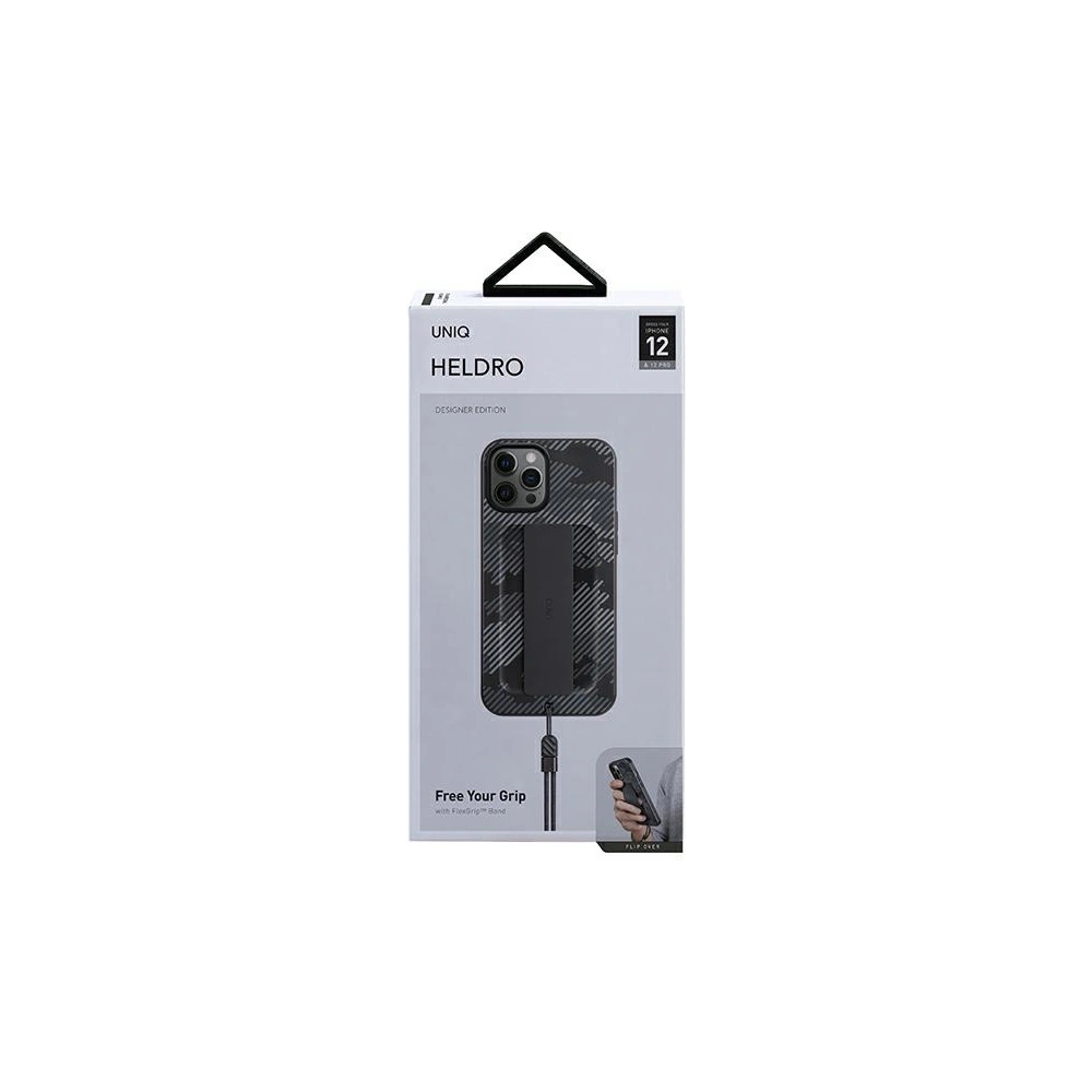 Hurtownia GSM - Etui UNIQ Heldro Apple iPhone 12/12 Pro černý moro/charcoal camo Antimikrobiální - UNIQ392CHACAM - {ean13} - Hurt
