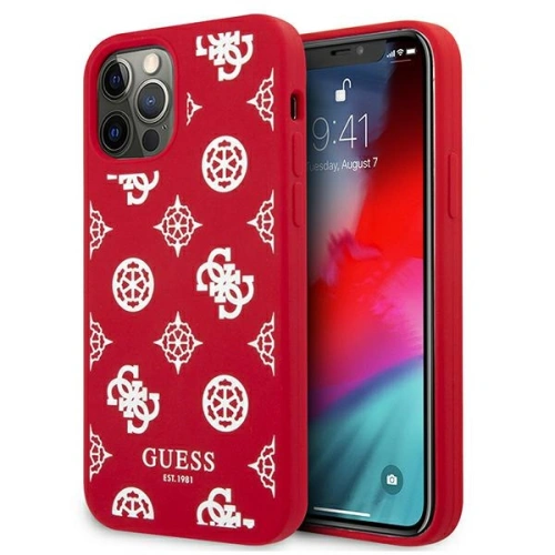 Etui Guess GUHCP12LLSPEWRE Apple iPhone 12 Pro Max czerwony/red hard case Peony Collection