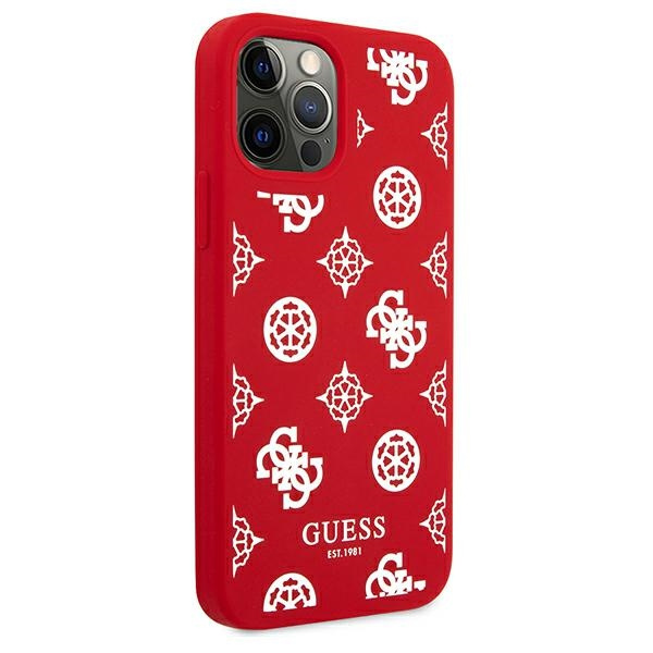 Kryt Guess GUHCP12LLSPEWRE Apple iPhone 12 Pro Max red hard case Peony Collection