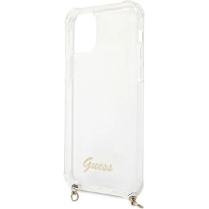 Hurtownia GSM - Etui Guess GUHCP12MKC4GSGO Apple iPhone 12/12 Pro Transparentní tvrdý obal 4G Zlatý řetěz - GUE1149CL - {ean13} - Hurt