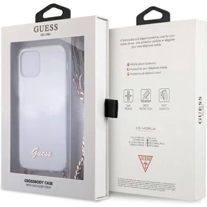 Hurtownia GSM - Etui Guess GUHCP12MKC4GSGO Apple iPhone 12/12 Pro Transparentní tvrdý obal 4G Zlatý řetěz - GUE1149CL - {ean13} - Hurt