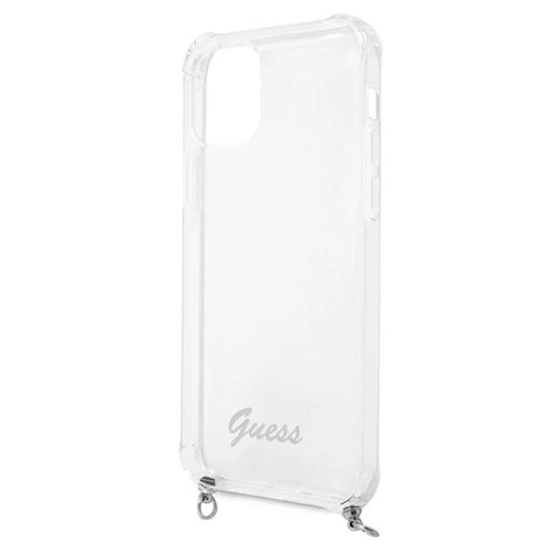 Etui Guess GUHCP12MKC4GSSI Apple iPhone 12/12 Pro Transparent hardcase 4G Silver Chain