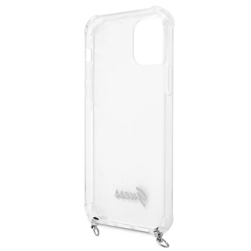 Etui Guess GUHCP12MKC4GSSI Apple iPhone 12/12 Pro Transparent hardcase 4G Silver Chain