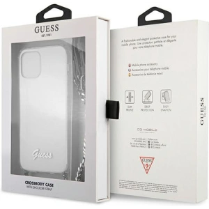 Hurtownia GSM - Etui Guess GUHCP12MKC4GSSI Apple iPhone 12/12 Pro Transparentní tvrdý kryt 4G Stříbrný řetěz - GUE1150CL - {ean13} - Hurt