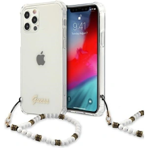 Hurtownia GSM - Etui Guess GUHCP12MKPSWH Apple iPhone 12/12 Pro Transparentní tvrdý obal Bílá perla - GUE1151CL - {ean13} - Hurt