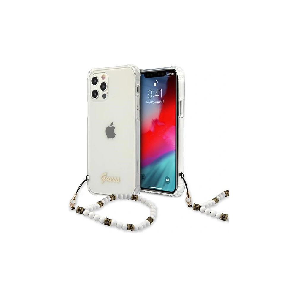 Wholesale Guess GUHCP12MKPSWH Apple iPhone 12/12 Pro Transparent hardcase White Pearl - GUE1151CL - {ean13} - Hurt