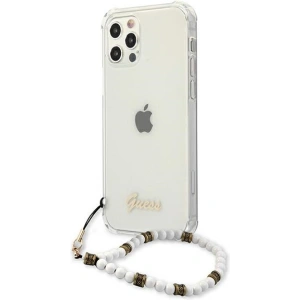 Hurtownia GSM - Etui Guess GUHCP12MKPSWH Apple iPhone 12/12 Pro Transparentní tvrdý obal Bílá perla - GUE1151CL - {ean13} - Hurt