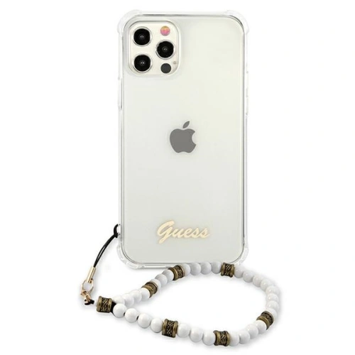 Etui Guess GUHCP12MKPSWH Apple iPhone 12/12 Pro Transparent hardcase White Pearl