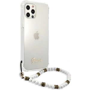 Hurtownia GSM - Etui Guess GUHCP12MKPSWH Apple iPhone 12/12 Pro Transparentní tvrdý obal Bílá perla - GUE1151CL - {ean13} - Hurt
